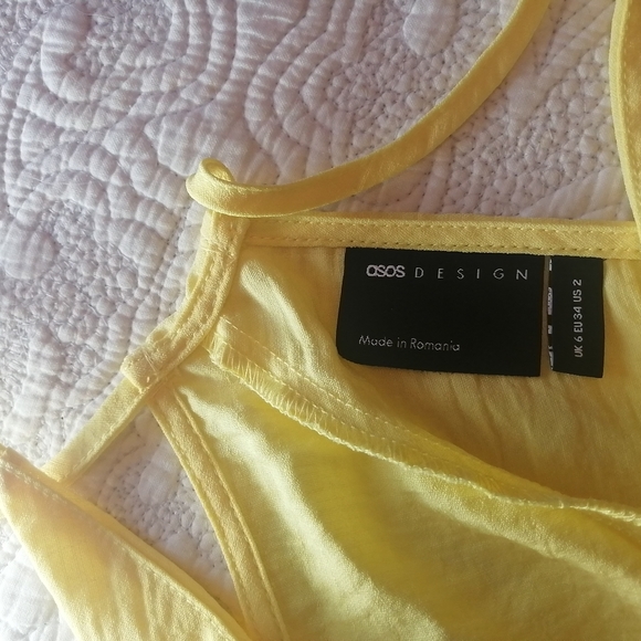 NWT ASOS Design Yellow Maxi Dress (2) 💛🌴 - Picture 6 of 8